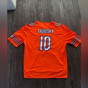 Nike Orange Mitchell Trubisky NFL Jersey #10 Home Jersey Mens Size XL